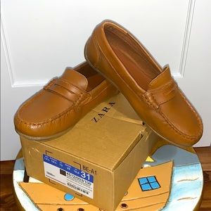Zara Boy Cognac boat shoe